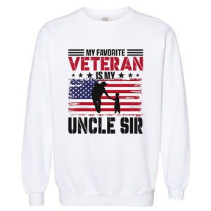 Veteran Uncle Sir Uncle Usa Flag 4th Of July Garment-Dyed Sweatshirt