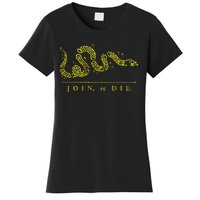 Vintage United States Ben Franklin 1754 Join Or Die Snake Women's T-Shirt