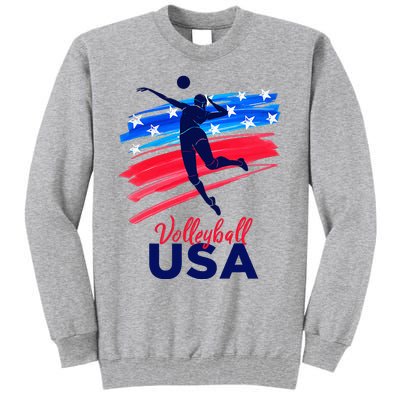 Volleyball Usa Support Tall Sweatshirt