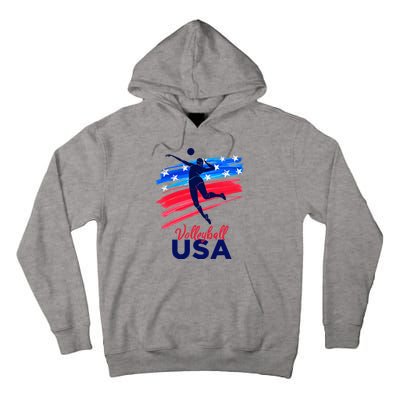 Volleyball Usa Support Tall Hoodie