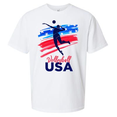 Volleyball Usa Support Sueded Cloud Jersey T-Shirt