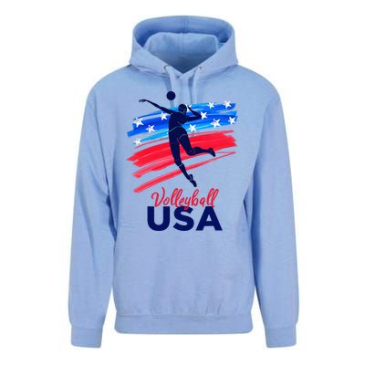 Volleyball Usa Support Unisex Surf Hoodie