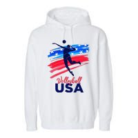 Volleyball Usa Support Garment-Dyed Fleece Hoodie