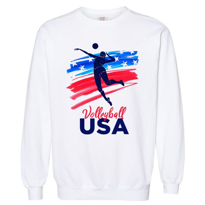 Volleyball Usa Support Garment-Dyed Sweatshirt