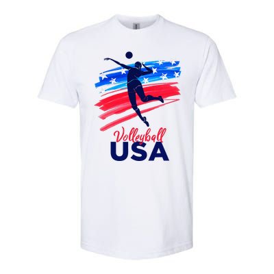 Volleyball Usa Support Softstyle CVC T-Shirt