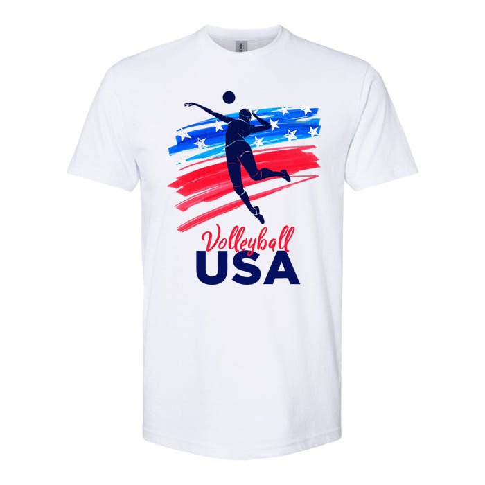 Volleyball Usa Support Softstyle CVC T-Shirt