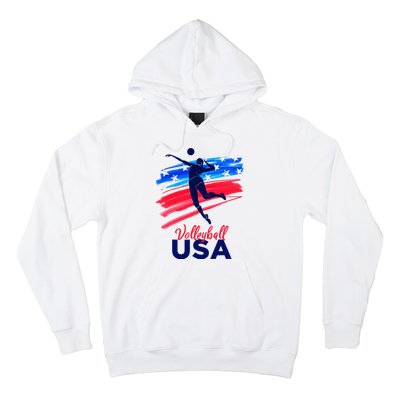 Volleyball Usa Support Hoodie