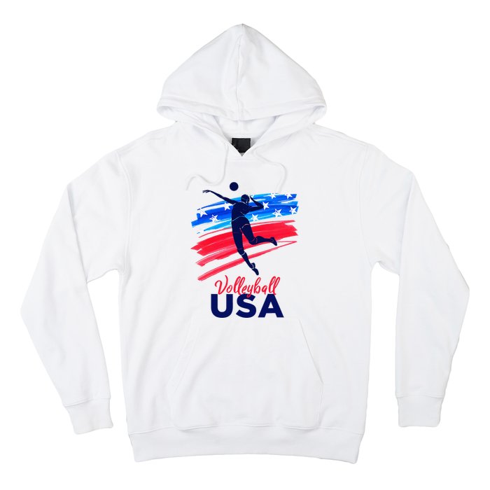 Volleyball Usa Support Hoodie