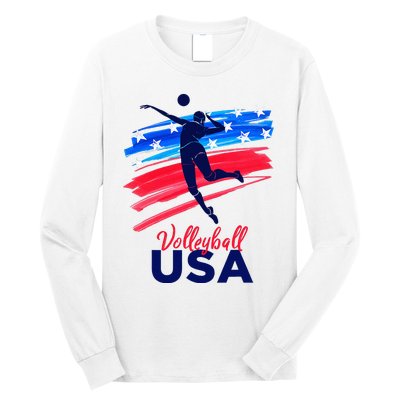 Volleyball Usa Support Long Sleeve Shirt