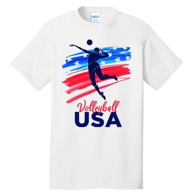 Volleyball Usa Support Tall T-Shirt