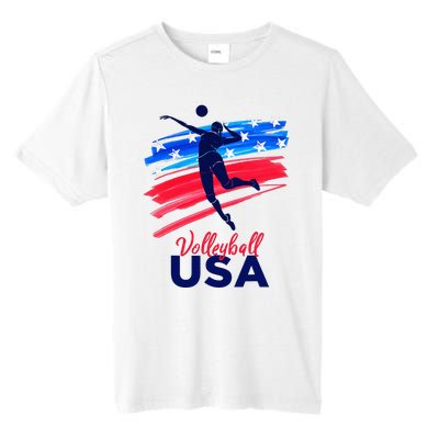 Volleyball Usa Support Tall Fusion ChromaSoft Performance T-Shirt