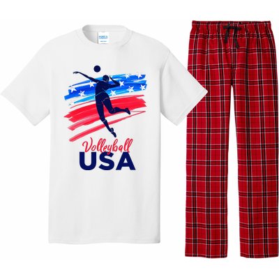 Volleyball Usa Support Pajama Set