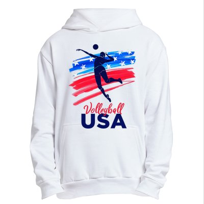 Volleyball Usa Support Urban Pullover Hoodie