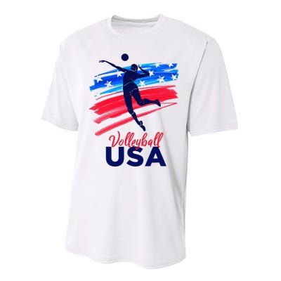 Volleyball Usa Support Performance Sprint T-Shirt