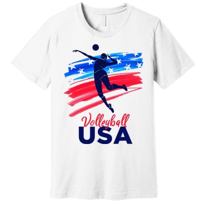 Volleyball Usa Support Premium T-Shirt