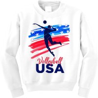 Volleyball Usa Support Kids Sweatshirt