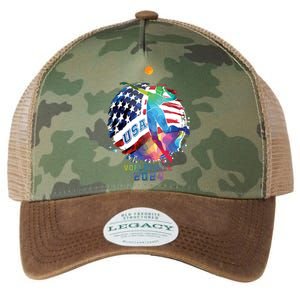 Volleyball Usa Support The United States American 2024 Legacy Tie Dye Trucker Hat