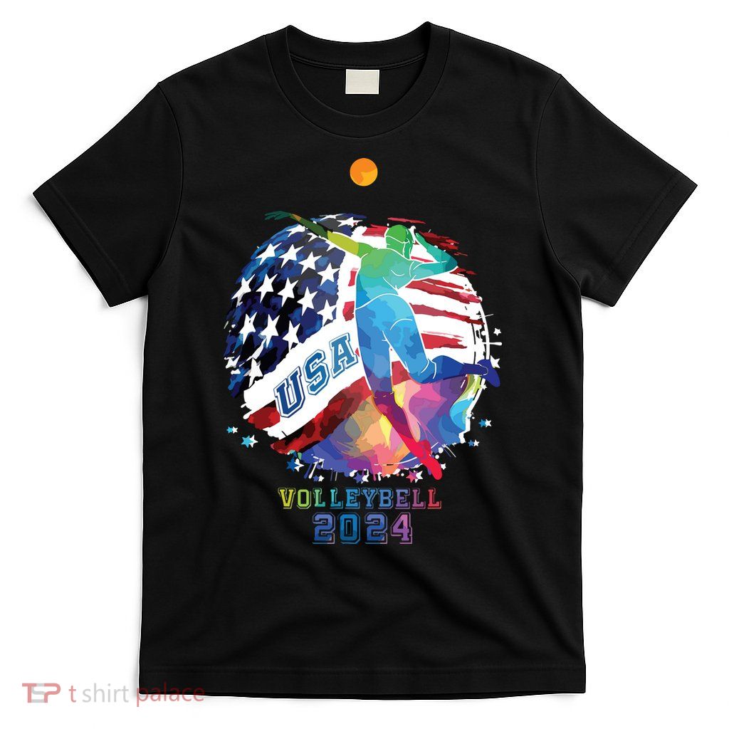 Volleyball Usa Support The United States American 2024 T-Shirt