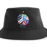 Volleyball Usa Support The United States American 2024 Sustainable Bucket Hat