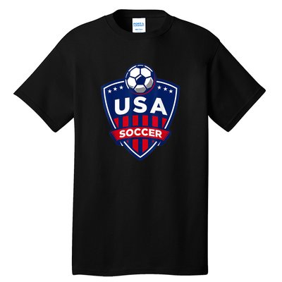 Vintage USA Soccer American Flag Football Jersey Tall T-Shirt