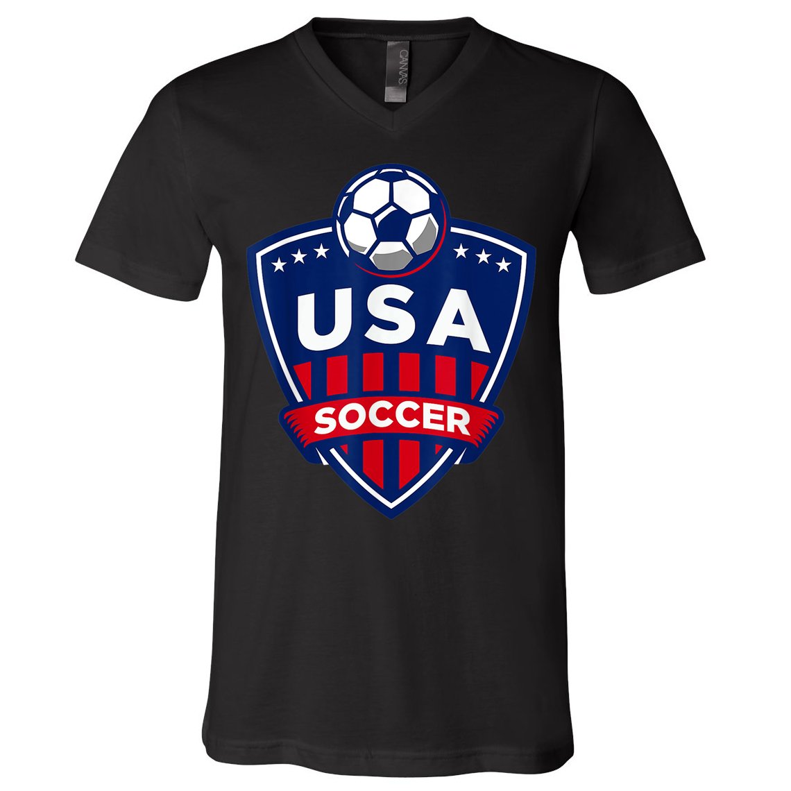Vintage USA Soccer American Flag Football Jersey V-Neck T-Shirt