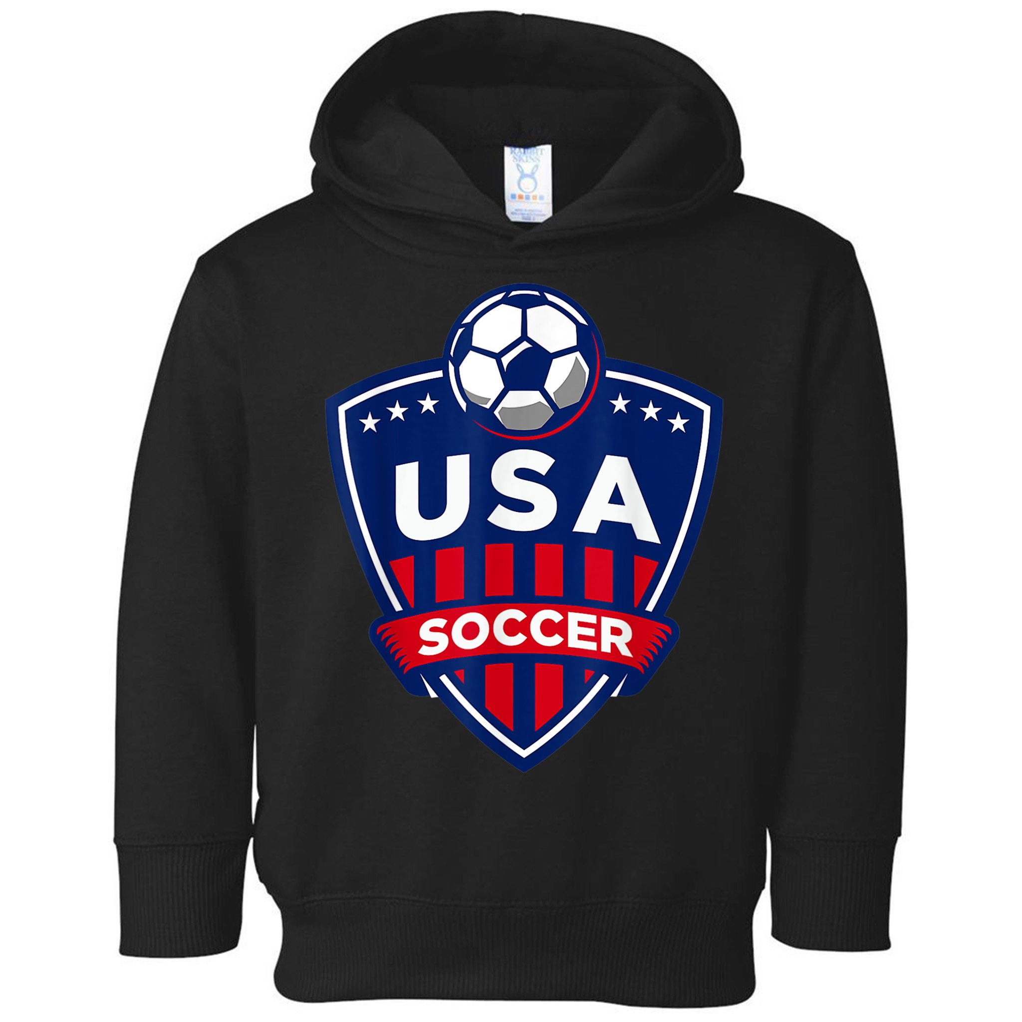 Vintage USA Soccer American Flag Football Jersey Toddler Hoodie