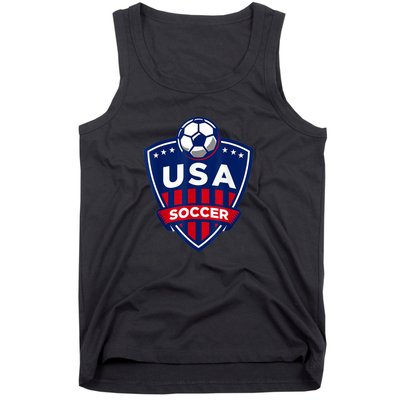 Vintage USA Soccer American Flag Football Jersey Tank Top