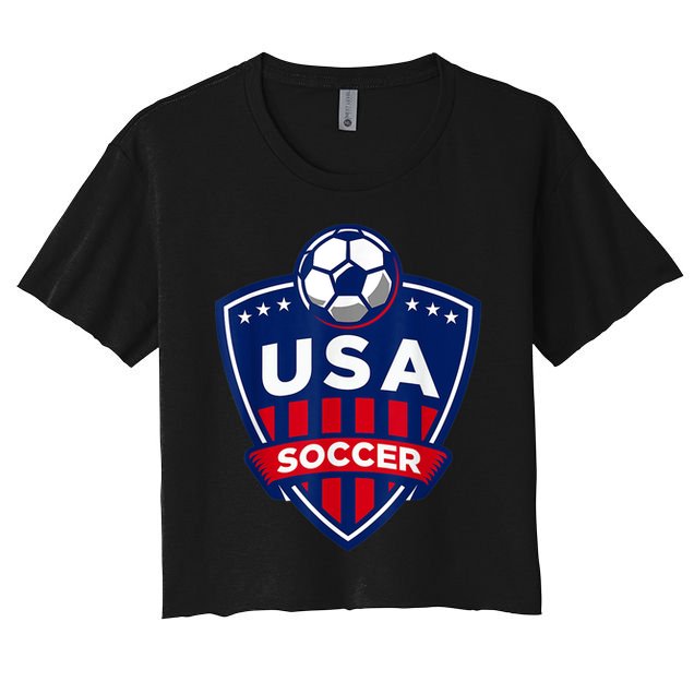 Vintage USA Soccer American Flag Football Jersey Crop Top