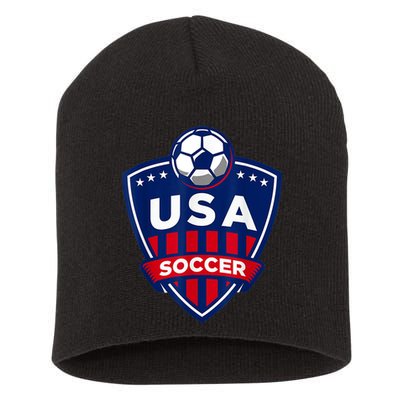 Vintage USA Soccer American Flag Football Jersey Short Acrylic Beanie