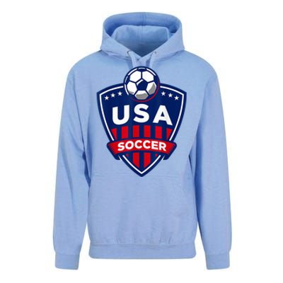 Vintage USA Soccer American Flag Football Jersey Unisex Surf Hoodie