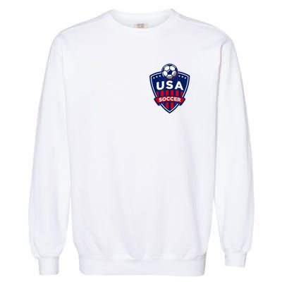 Vintage USA Soccer American Flag Football Jersey Garment-Dyed Sweatshirt