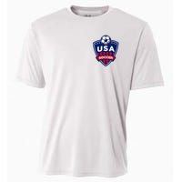 Vintage USA Soccer American Flag Football Jersey Cooling Performance Crew T-Shirt