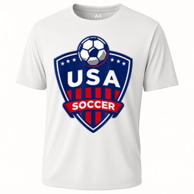 Vintage USA Soccer American Flag Football Jersey Cooling Performance Crew T-Shirt