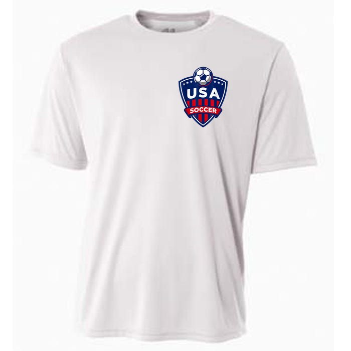 Vintage USA Soccer American Flag Football Jersey Cooling Performance Crew T-Shirt