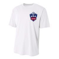 Vintage USA Soccer American Flag Football Jersey Performance Sprint T-Shirt