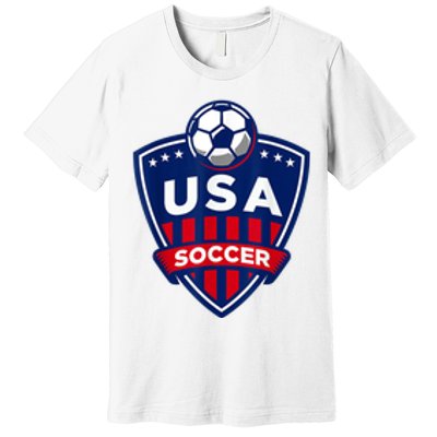 Vintage USA Soccer American Flag Football Jersey Premium T-Shirt