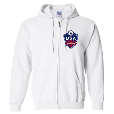 Vintage USA Soccer American Flag Football Jersey Full Zip Hoodie