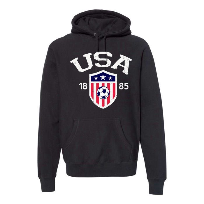 Vintage USA Soccer Premium Hoodie