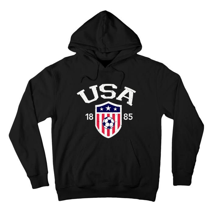 Vintage USA Soccer Tall Hoodie