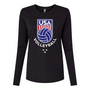 Volleyball USA Support The TeamUSA Flag Beach Womens Cotton Relaxed Long Sleeve T-Shirt