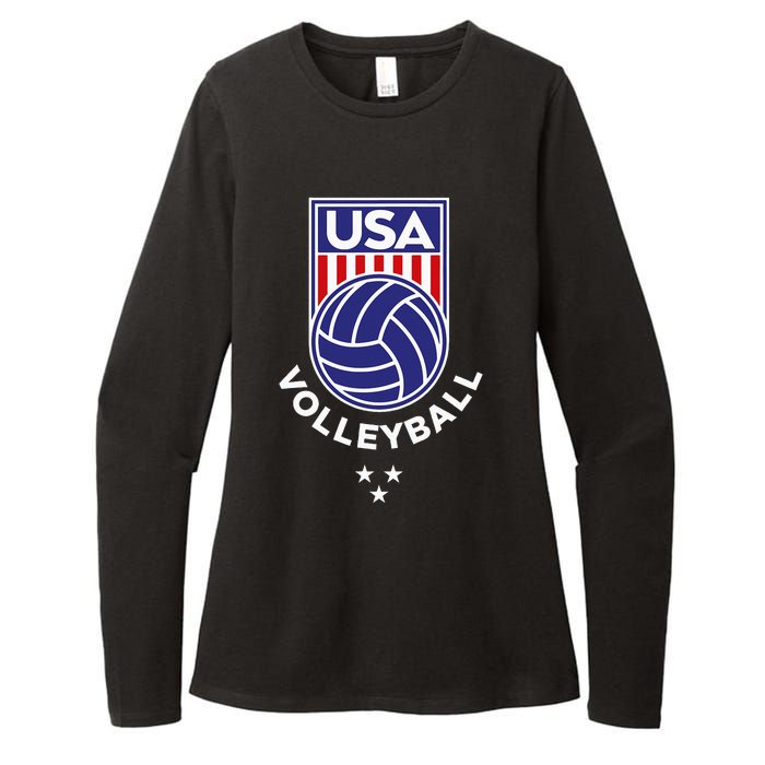 Volleyball USA Support The TeamUSA Flag Beach Womens CVC Long Sleeve Shirt