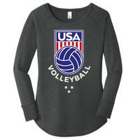 Volleyball USA Support The TeamUSA Flag Beach Women's Perfect Tri Tunic Long Sleeve Shirt