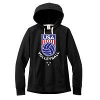 Volleyball USA Support The TeamUSA Flag Beach Women's Fleece Hoodie