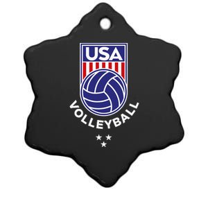 Volleyball USA Support The TeamUSA Flag Beach Ceramic Star Ornament