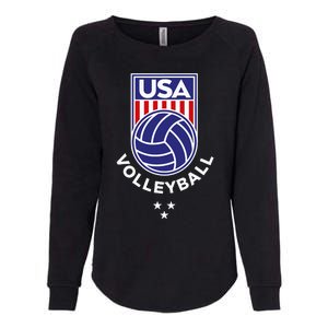 Volleyball USA Support The TeamUSA Flag Beach Womens California Wash Sweatshirt