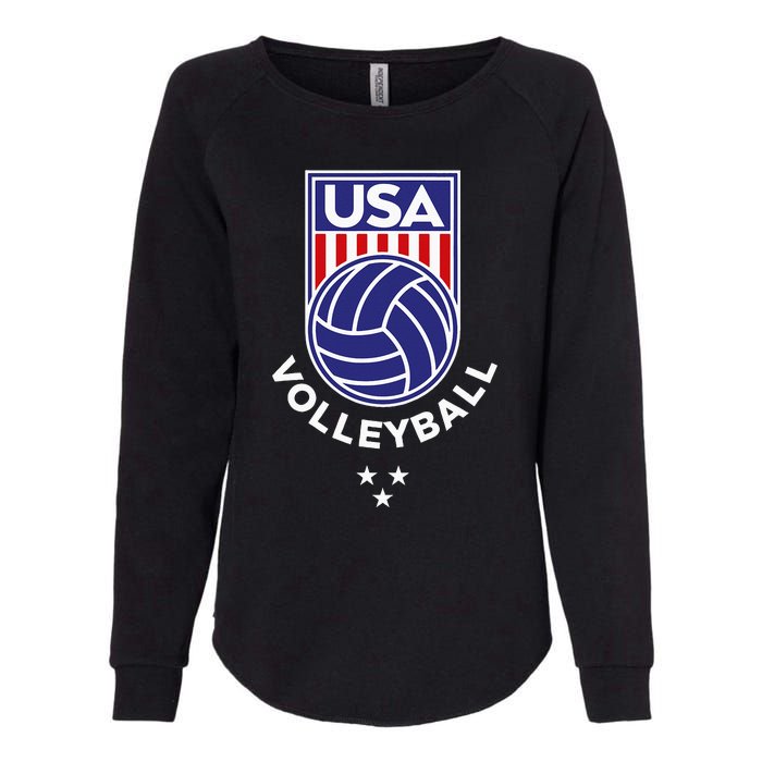 Volleyball USA Support The TeamUSA Flag Beach Womens California Wash Sweatshirt