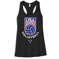 Volleyball USA Support The TeamUSA Flag Beach Women's Racerback Tank