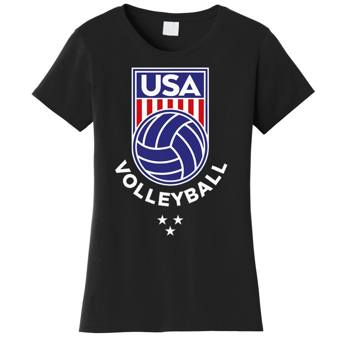 Volleyball USA Support The TeamUSA Flag Beach Women's T-Shirt