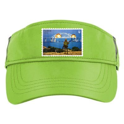 Vintage Ukraine Stamp Crimea Bridge Peninsula Ukraine Adult Drive Performance Visor