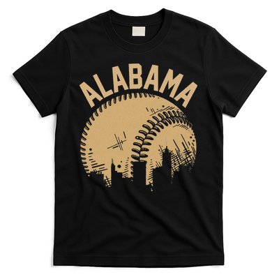 Vintage USA State Fan Player Coach Alabama Baseball T-Shirt